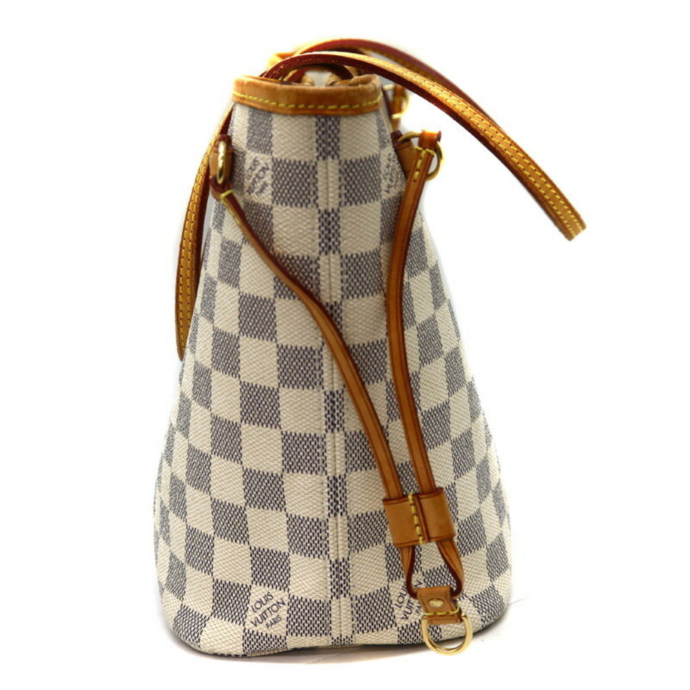 Louis Vuitton PM Damier Canvas White Bag Neverfull Tote - Picture 3 of 13
